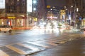 Night high traffic on Calea Victoriei avenue 