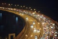 Night traffic on highway