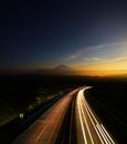 Night traffic on the highway Royalty Free Stock Photo