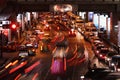 Night traffic jam in Bangkok, Thailand