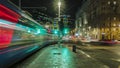 Night traffic jam on the crossroad Royalty Free Stock Photo