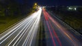 Night traffic lights Royalty Free Stock Photo