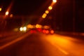 Night traffic lights Blurred defocused background Highway Royalty Free Stock Photo