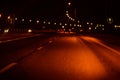 Night traffic lights Blurred defocused background Highway Royalty Free Stock Photo