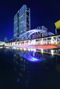 Night traffic in sathorn road ,Bangkok Royalty Free Stock Photo