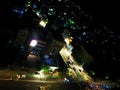 night traffic view from above