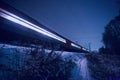 NIGHT  TRAIN in Russia. Transsiberian railway Royalty Free Stock Photo