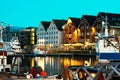 Night Tromso postcard background Royalty Free Stock Photo