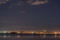 Night on Tunis Lake Royalty Free Stock Photo