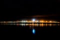 Night on Tunis Lake Royalty Free Stock Photo