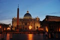 Night Vatican - St. Peters Basilica - Rome - Italy Royalty Free Stock Photo