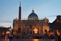 Night Vatican - St. Peters Basilica - Rome - Italy Royalty Free Stock Photo