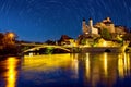 Night view of Aarburg Castle, Kanton Aargau, Switzerland Royalty Free Stock Photo