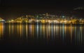 Night view of Adamantas, Milos, Greece Royalty Free Stock Photo