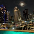 Night view from Adelphi suits bangkok thailand Royalty Free Stock Photo