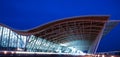 Night view of the airport Royalty Free Stock Photo