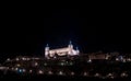 Night view of the Alcazar in Toledo, Castilla La Mancha, Spain Royalty Free Stock Photo