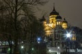 Night view of a Alexander Nevsky Cathedral in Tallinn. Estonia Royalty Free Stock Photo