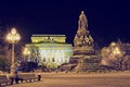 Night view of the Alexandrinsky theater