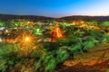 Alice Springs aerial view at night Royalty Free Stock Photo