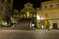 A night view of amalfi cathedral in the night