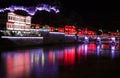 Night view of Amasya city center, Turkey Royalty Free Stock Photo