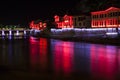 Night view of Amasya city center, Turkey Royalty Free Stock Photo