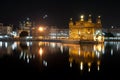 Night view of Amritsar Golden Temple, India Royalty Free Stock Photo