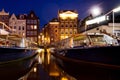Night view of Amsterdam Royalty Free Stock Photo