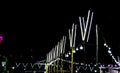 Night View of Amusement park rides, Ferris Wheel Royalty Free Stock Photo