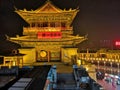 Night view of ancient Chinese city, one of the eight scenic spots in Luoyang