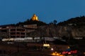 Night view of ancient district Abanotubani, known for its sulfur baths in Tbilisi, Georgia