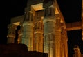 Night view of an Ancient temple in Luxor without people, Thebes, UNESCO World Heritage Site, Egypt, North Africa Royalty Free Stock Photo