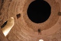 Diocletian Palace in Split on a summer night, Vestibule - a large round hall with a domed ceiling. Dalmatia, Croatia