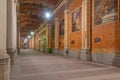 Night view of arcade in the Trinkhalle building in German spa town Baden Baden