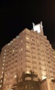 Night View of Art Deco Hotel in South Beach Royalty Free Stock Photo