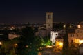 Night view of Assisi, Umbria, Italy Royalty Free Stock Photo