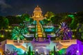 Night view of Bahai gardens in Haifa, Israel Royalty Free Stock Photo