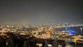 The night view of Baku city from the Highland park Royalty Free Stock Photo