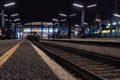 Night View of Balti Jaam Railway Station, Tallinn Royalty Free Stock Photo