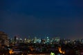 Night view on Bangkok city. night lights on the horizon Royalty Free Stock Photo