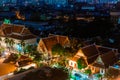 Night view on Bangkok city. night lights on the horizon Royalty Free Stock Photo