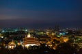 Night view on Bangkok city. night lights on the horizon Royalty Free Stock Photo