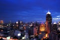 Night view Bangkok city scape