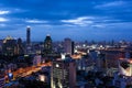 Night view Bangkok city scape