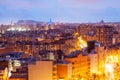 Night view of Barcelona from Badalona municipality