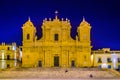 Night view of the Basilica Minore di San NicolÃ² in Noto, Sicily, Italy Royalty Free Stock Photo