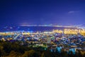 Night view of the bay of Haifa and the harbor Royalty Free Stock Photo