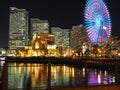 Night Panorama of Yokohama Royalty Free Stock Photo