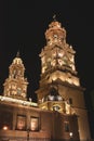 Night view, cathedral of morelia in michoacan, mexico XX Royalty Free Stock Photo